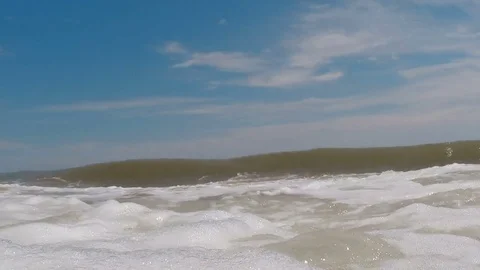 Waves on the beach 스톡 동영상 79074531