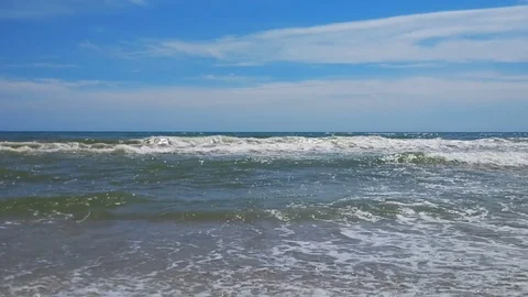 Waves on the beach Stock-Footage 79074700