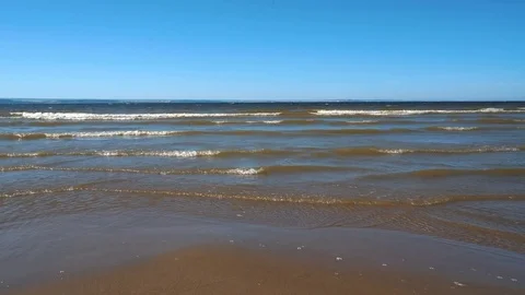 Waves on the beach Stock Footage 80794431