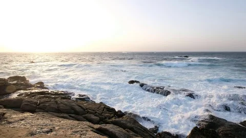 Waves on the beach Stock Footage 81387147