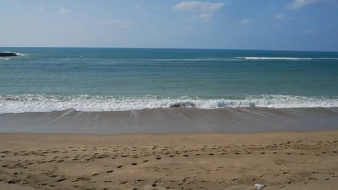 Waves on the Beach Stock Footage 87598011