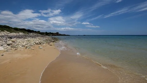 Waves on the beach Stock Footage 91212869