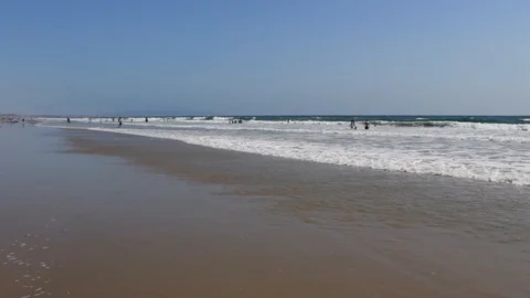 Waves on Beach Stock Footage 94752800