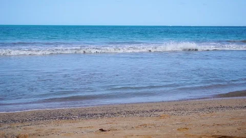 Waves on the beach Stock Footage 105871695