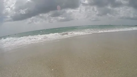 Waves on Beach Stock Footage 135545381