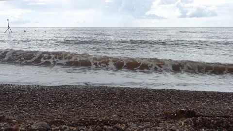 Waves on Beach Stock Footage 139748826