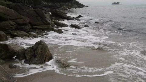 Waves on the beach Stock Footage 142619966