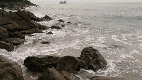 Waves on the beach Stock Footage 142621846