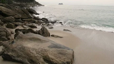 Waves on the beach Stock Footage 142669693