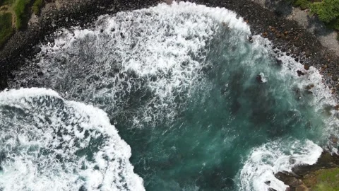 Waves by the beach Stock Footage 146354809