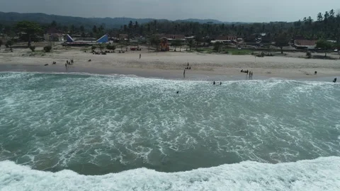 Waves on the beach Stock Footage 147959517