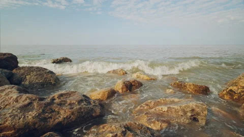 Waves at the Beach Stock Footage 153036345