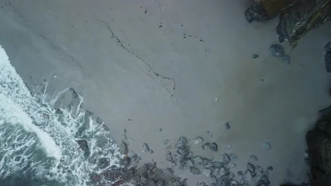 Waves on a beach Video stock 168031566