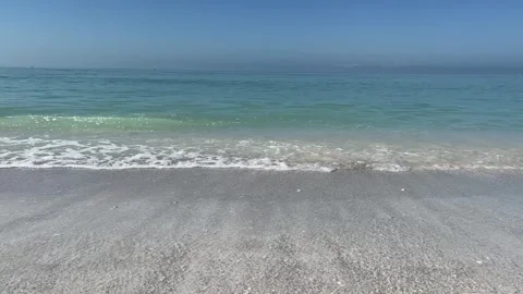 Waves on a beach Stock Footage 241286573