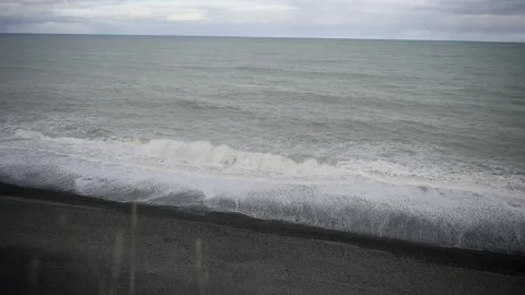 Waves on a beach Stock Footage 243421821