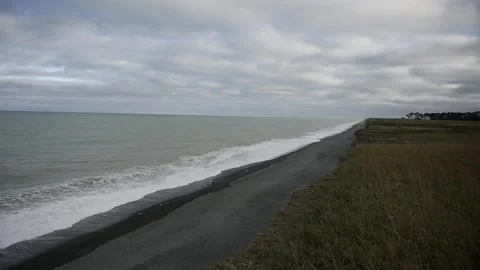 Waves on a beach Stock Footage 243421827