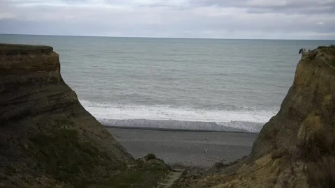 Waves on a beach Stock Footage 243421975