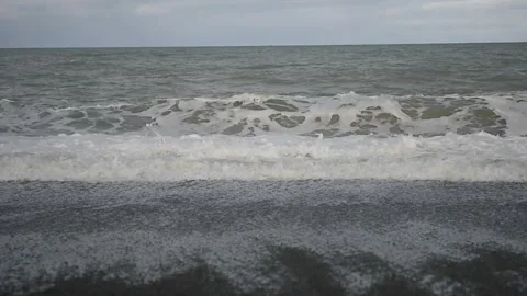Waves on a beach Stock Footage 243422160