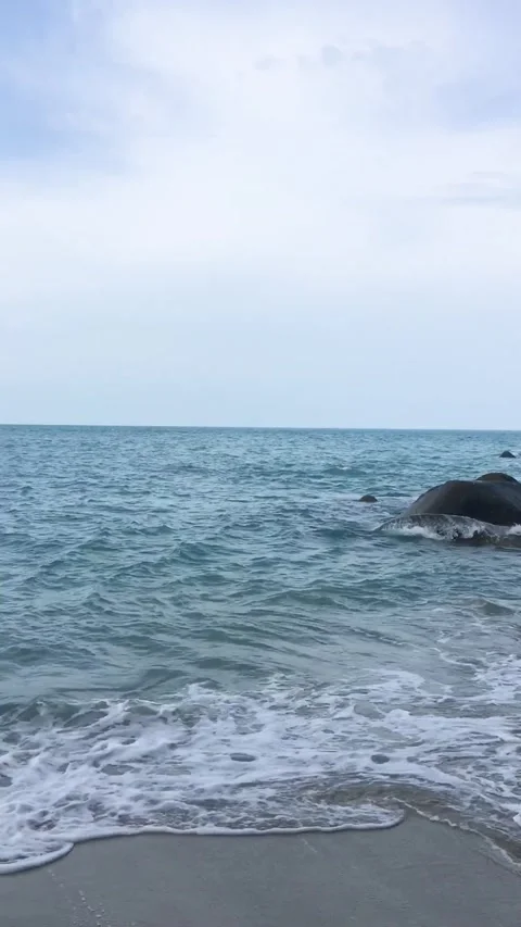 Waves On The Beach Stock Footage 244313524