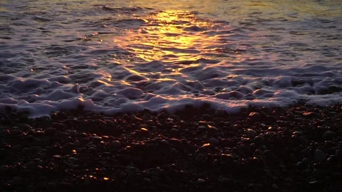 Waves on the beach Stock Footage 254274516