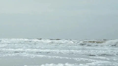Waves on the beach Stock Footage 264225190