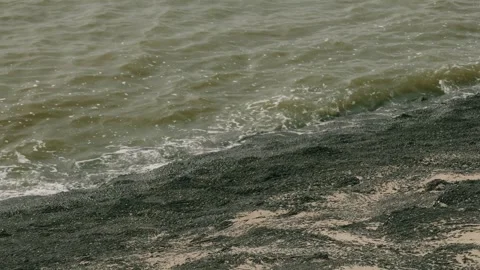 Waves on the beach Video stock 281618166