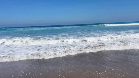 Waves on the beach Stock Footage 340125567