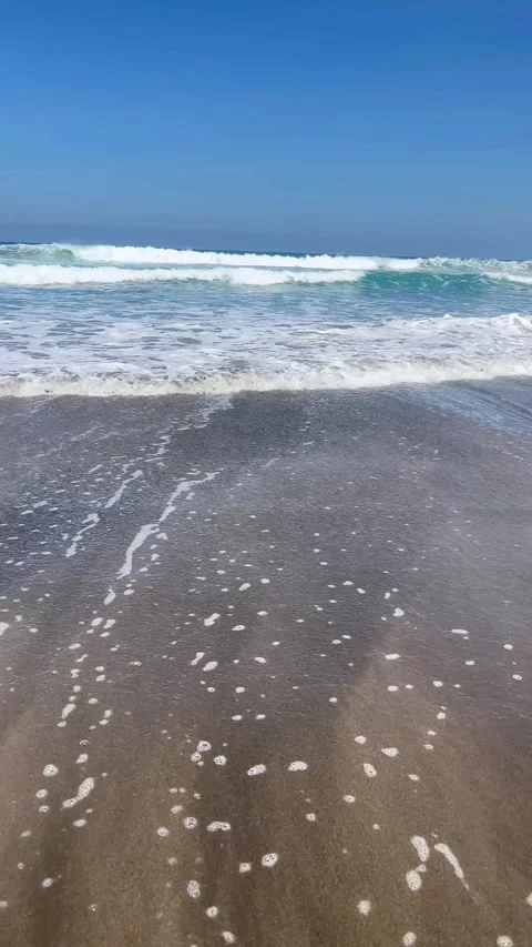 Waves on the beach Stock Footage 340125847