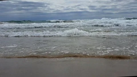 Waves on the beach Stock Footage 341035504