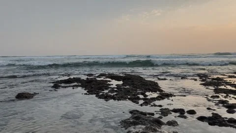 Waves on the beach Stock Footage 341661740