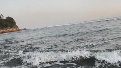 Waves on the beach Stock Footage 341662444