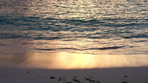 Waves on beach Stock Footage 343053330