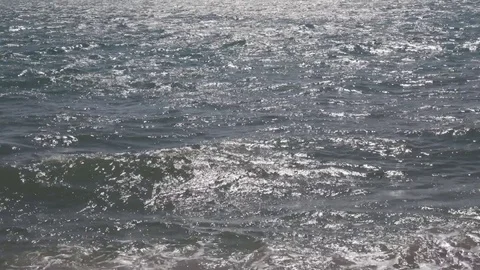 Waves on Beach Full Frame Video stock 83976756