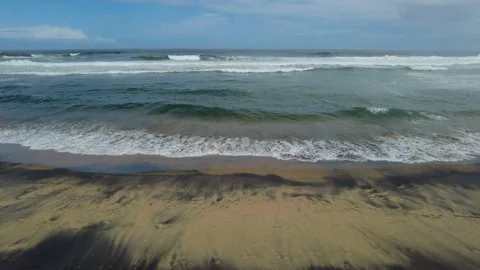Waves on the beach, Kovalam beach, Thiruvananthapuram, Kerala Stock Footage 201659324