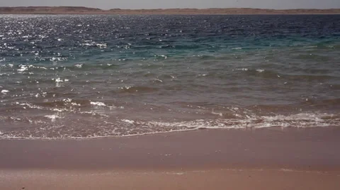 Waves on a beach in Marsa Bareka, Ras Mohamed, Sinai Stock Footage 39156817