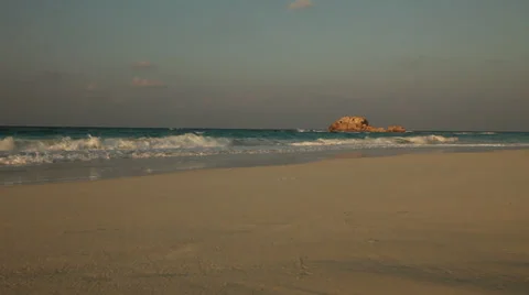 Waves on the beach, Mediterranean sea, Marsa Matruh, Egypt Stock Footage 38473381