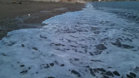 Waves on the beach. Montenegro. Stock Footage 266701746