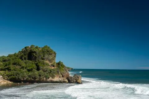 Waves of the beach Nguyahan, Yogyakarta, Java, Indonesia Fotos de archivo