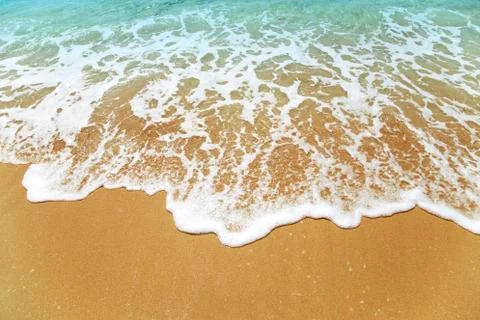 Waves on a beach 库存照片