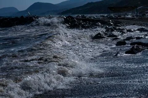 Waves on the beach 스톡 사진