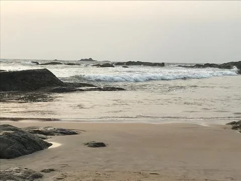 Waves on a beach Foto stock