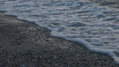 Waves on the beach real time footage Stock Footage 83200966