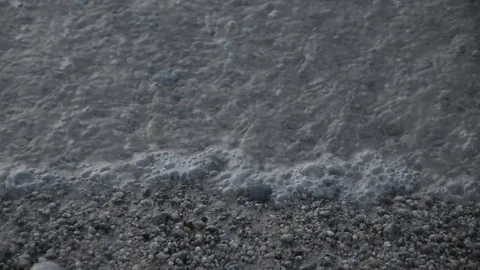 Waves on the beach real time footage Video stock 83240332