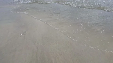 Waves on the beach sand Stock Footage 206373831
