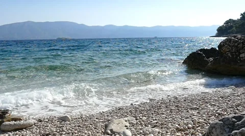 Waves On Beach Slow Motion Stock Footage 54911534