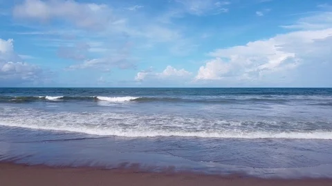 Waves on the beach slow motion Stock Footage 126994429