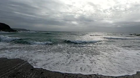 Waves Beach Slow Motion Stock Footage 163152961