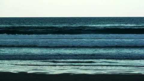 Waves on a Beach, Slowmotion Stock Footage 74874433
