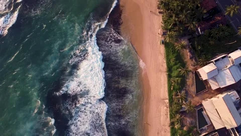 Waves on the beach in sri lanka 1 Stock Footage 273582285