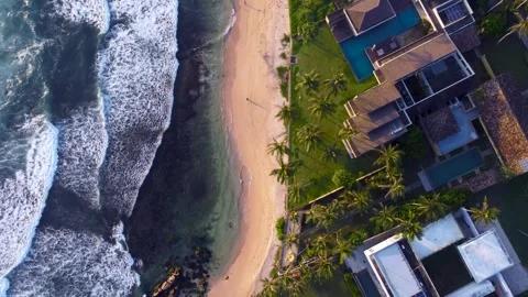 Waves on the beach in sri lanka 5 Stock Footage 273582309